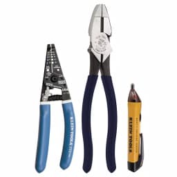 Klein Tools 3-Piece Electrical Hand Tool Set with Pliers, Wire Stripper, and Non-Contact Voltage Tester thumbnail 1