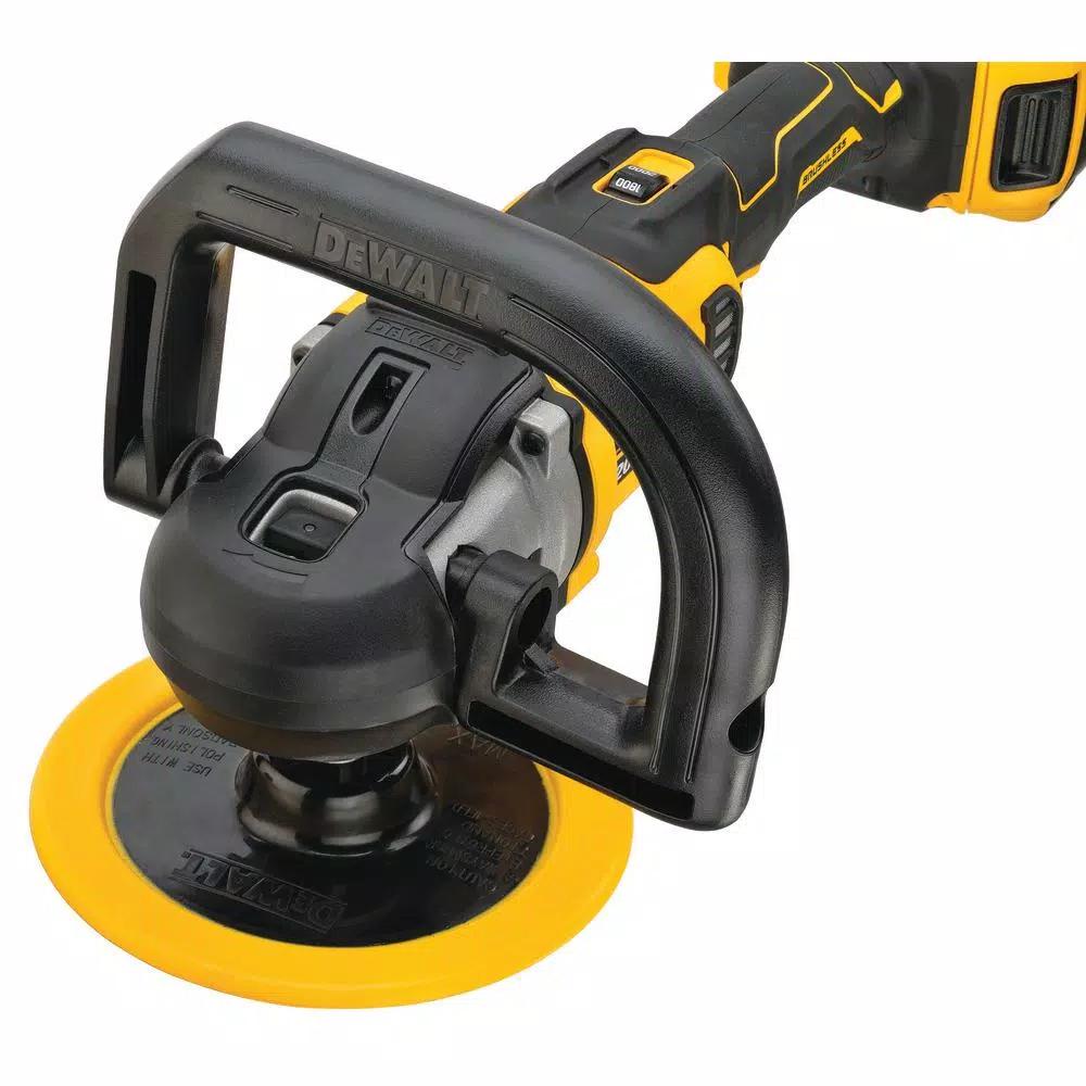 DEWALT 20V MAX XR Cordless Brushless 7 in. Variable Speed Rotary Polisher Kit with (2) 5.0 Ah Batteries & Charger