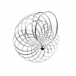 Mind Reader Stainless Steel Twisted Fruit Holder, Silver Metal Wire Fruit Basket thumbnail 4