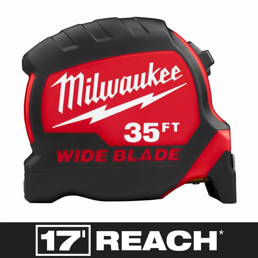 Milwaukee 35 ft. Wide Blade Tape Measure with 17 ft. Reach