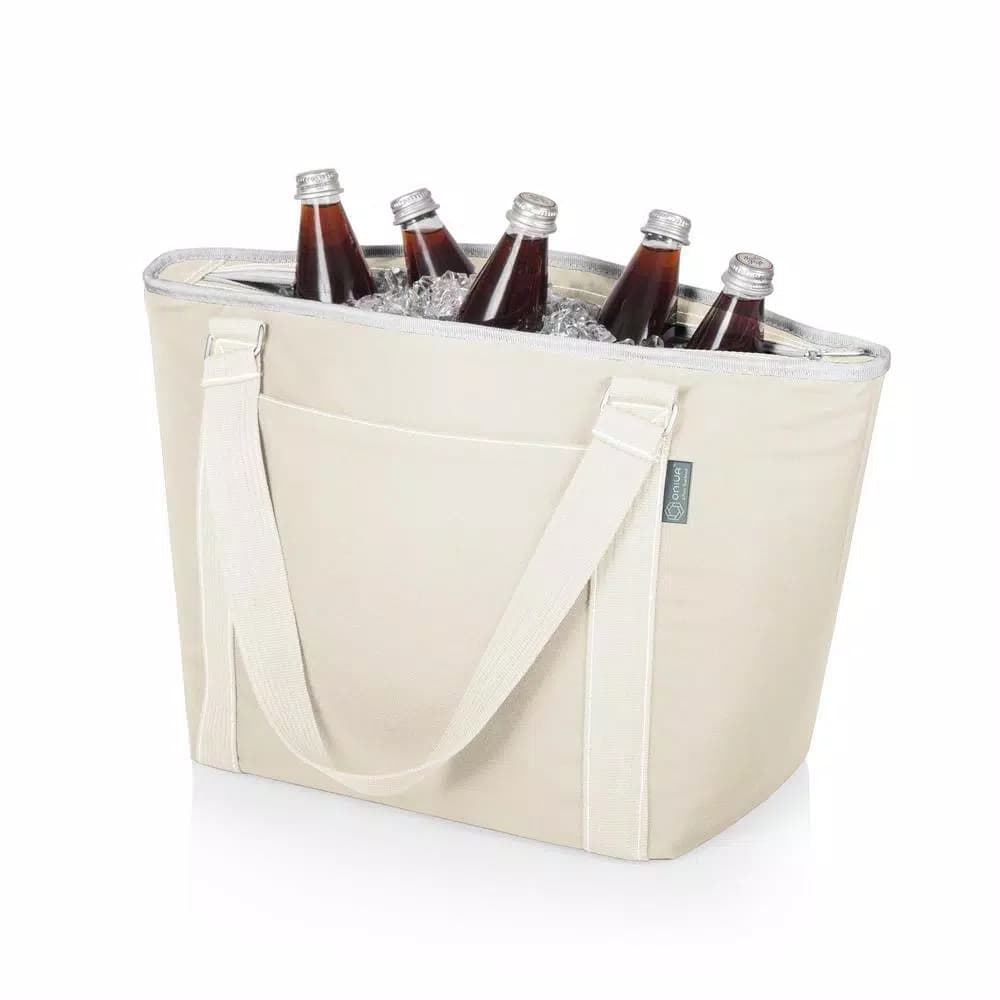 Picnic Time Topanga 9 Qt. Sand Tote Cooler - Insulated Soft-Side Picnic & Grocery Bag