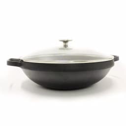 BergHOFF GEM 12.5 in. Cast Aluminum Nonstick Wok with Glass Lid, Induction Compatible thumbnail 1