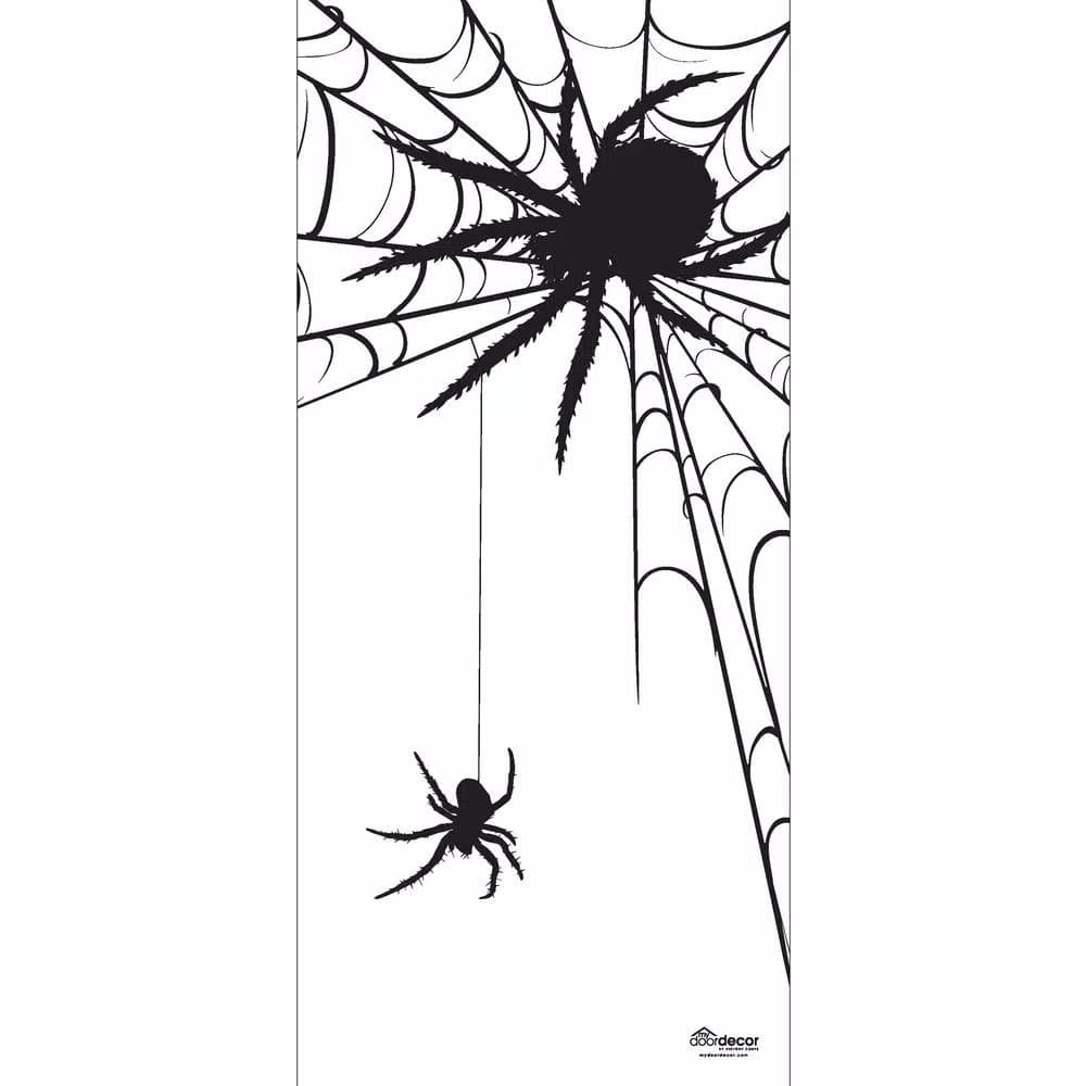 My Door Decor 36 in. x 80 in. Spiders Halloween Front Door Banner Mural