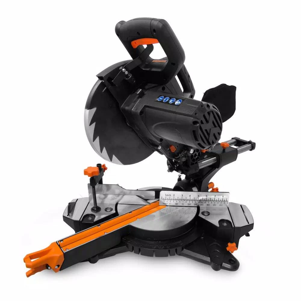 WEN 10 in. 2-Speed Single Bevel Sliding Compound Miter Saw with Smart Power Technology, 15 Amp