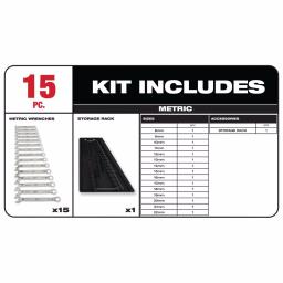 Milwaukee 19-Piece Metric Combination Wrench and Hook & Pick Set thumbnail 2