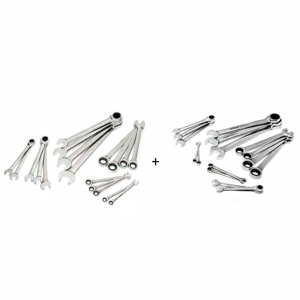 Husky 34-Piece SAE and Metric Master Ratcheting Wrench Set