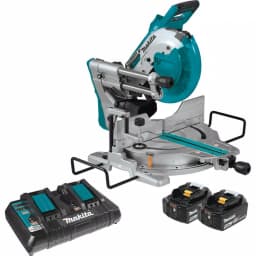 Makita 10 in. Dual-Bevel Sliding Compound Miter Saw 36V X2 LXT Brushless Cordless Kit with Laser thumbnail 1