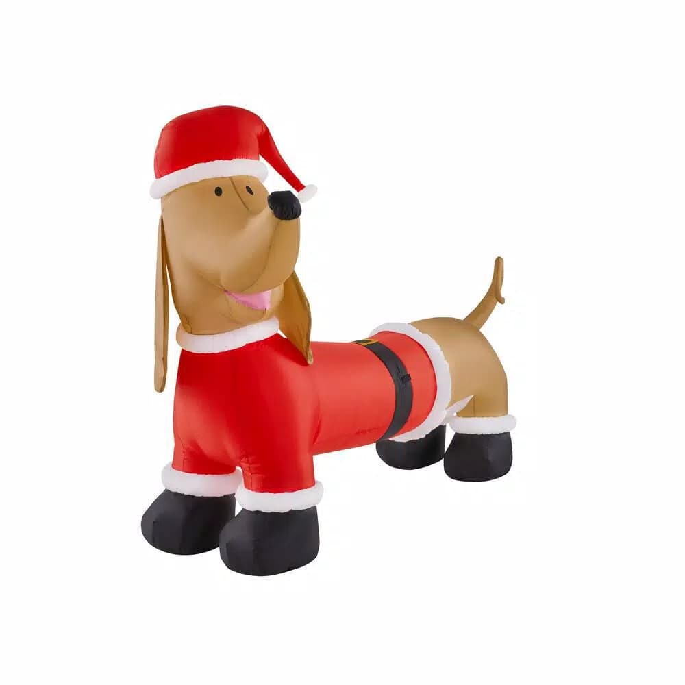Airblown 4 ft. Inflatable Dachshund with Santa Outfit Airblown Holiday Decoration