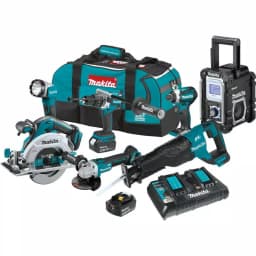 Makita 18V LXT Brushless 7-Piece Combo Kit with 5.0 Ah Batteries and Rapid Optimum Charger thumbnail 1