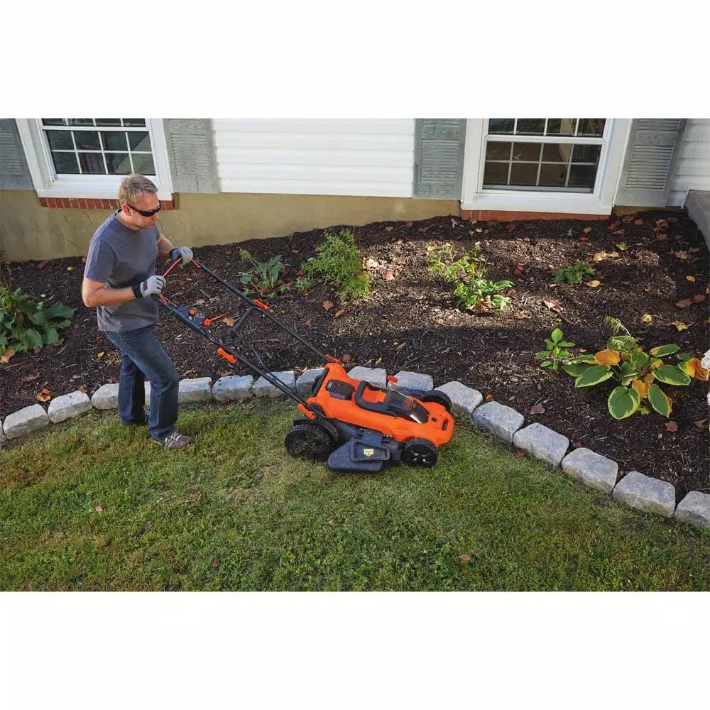 BLACK+DECKER 40V MAX 20 in. Cordless Walk Behind Push Mower with (2) 2.0 Ah Batteries and Charger