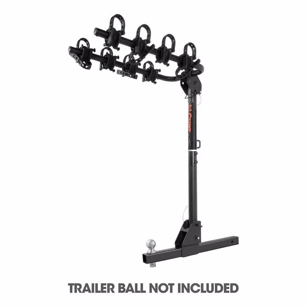 CURT Towable Extendable Hitch-Mounted Bike Rack, 2" Shank, 2,000 lbs. Capacity, 2 or 4 Bikes