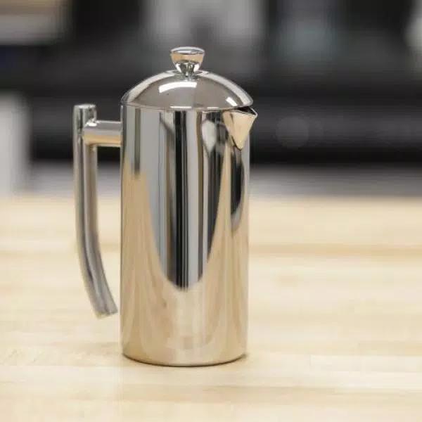 Frieling 3-Cup Mirror Finish Stainless Steel French Press, Double-Walled Insulated Coffee Maker