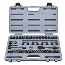 Stanley 50-Piece 3/8 in. Drive SAE and Metric Ratchet and Socket Set with Black Chrome Finish thumbnail 2