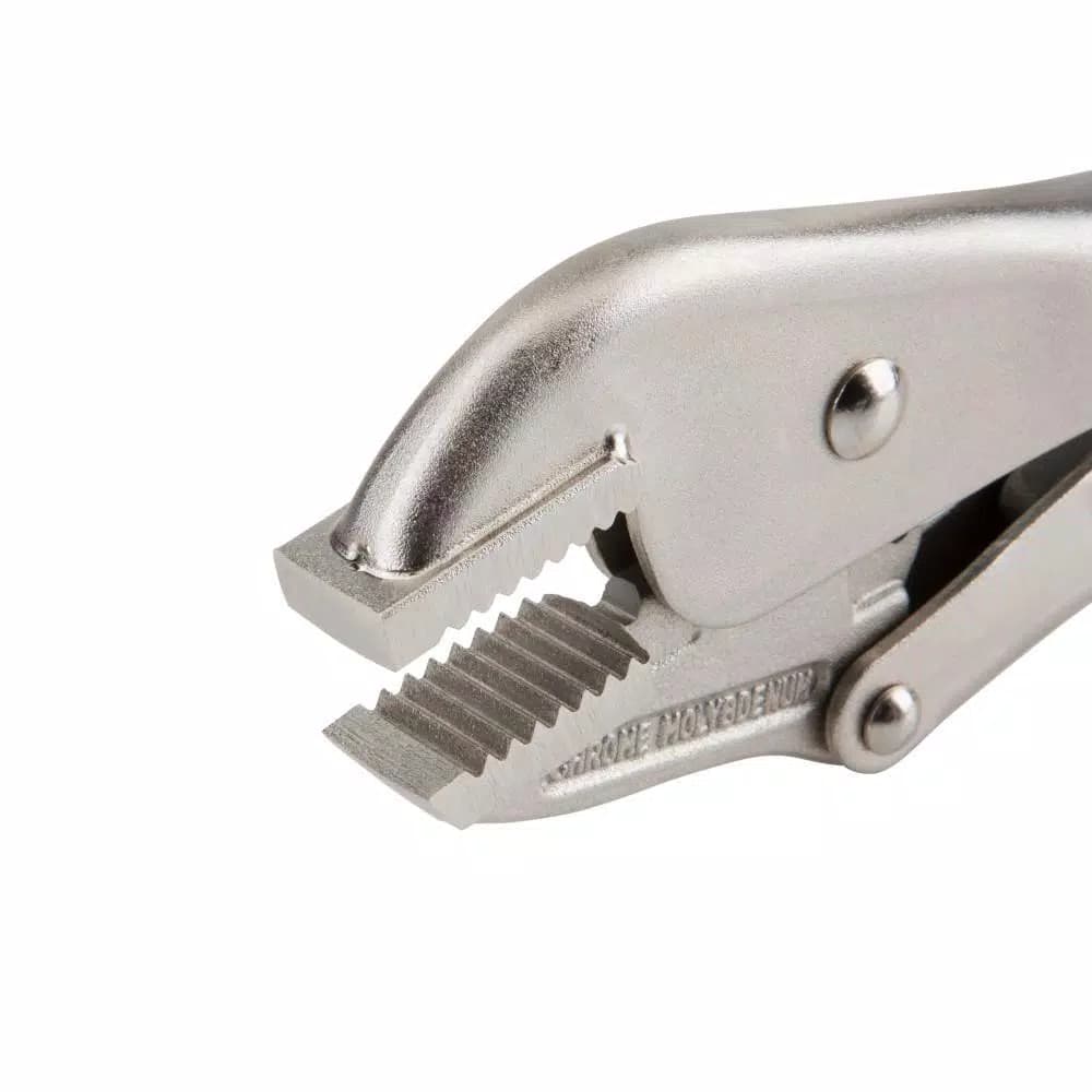 TEKTON 4-Piece Locking Pliers Set - Straight, Curved, and Long Nose Jaws