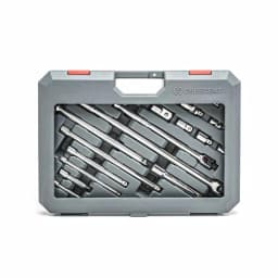 Crescent 16-Piece Socket Accessory Set, 1/4 in. to 3/4 in. Drive with Extensions and Breaker Bars thumbnail 4