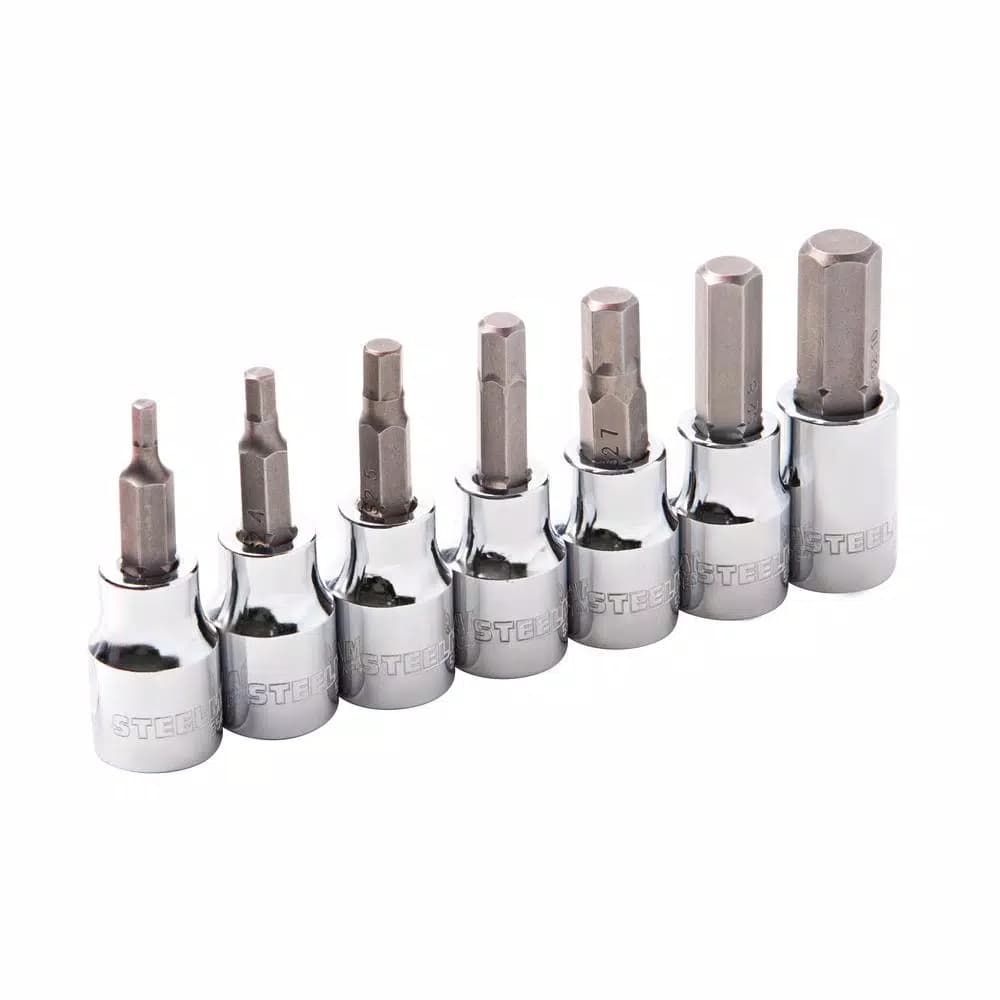 Steelman 7-Piece 3/8 in. Drive Metric Hex Bit Socket Set