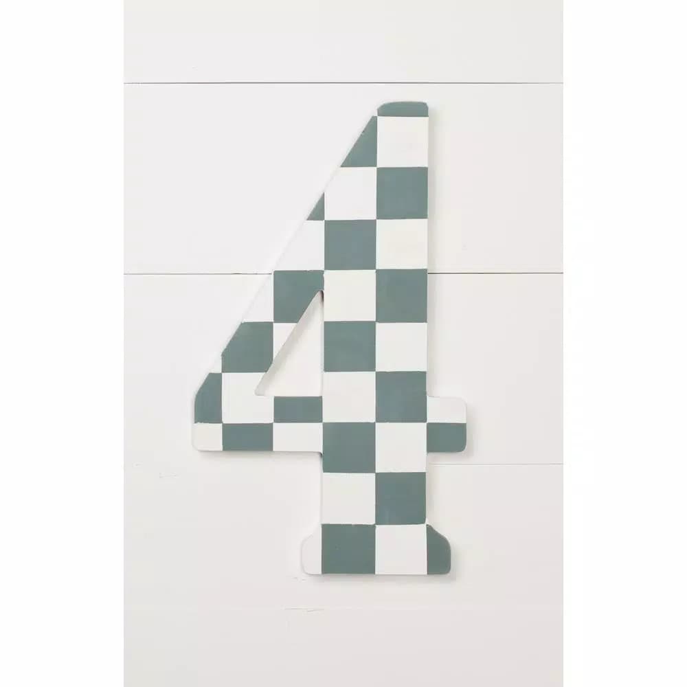 Jeff McWilliams Designs 18 in. Oversized Unfinished Wood Number 4 - Industrial Wall Decor