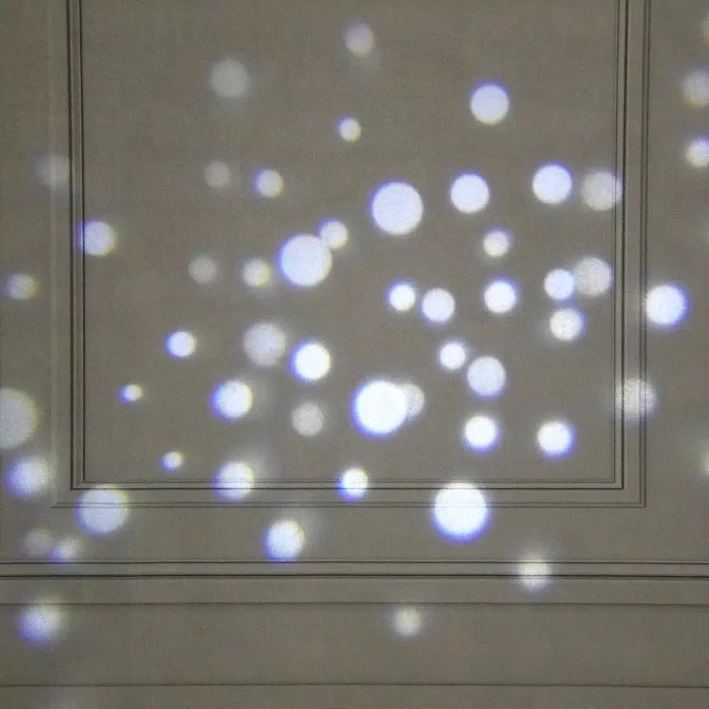 LUMABASE White Dots LED Projector Light - Rotating Confetti Effect for Indoor and Outdoor Use