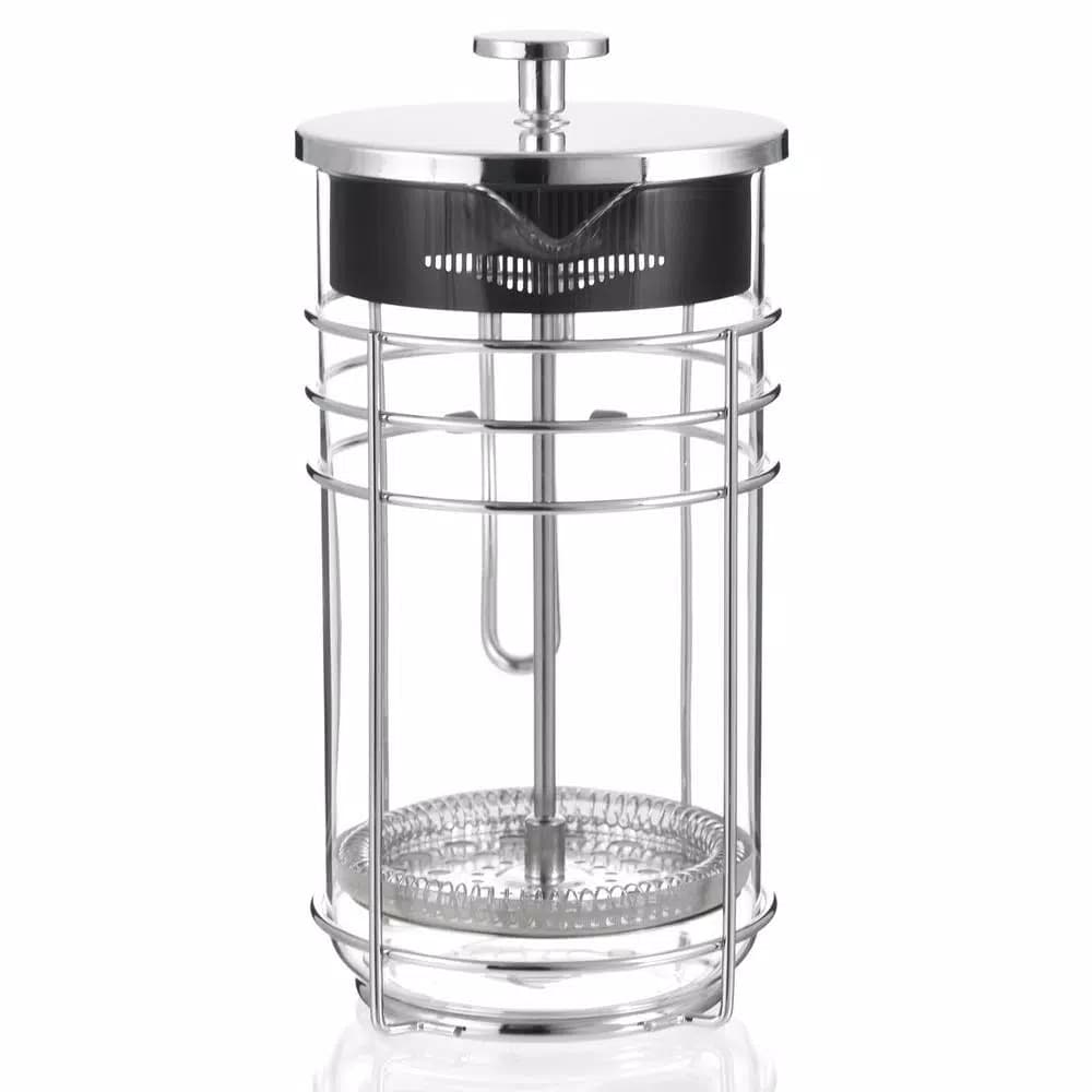 GROSCHE Madrid 3-Cup French Press Coffee and Tea Maker, Chrome Housing with Borosilicate Glass