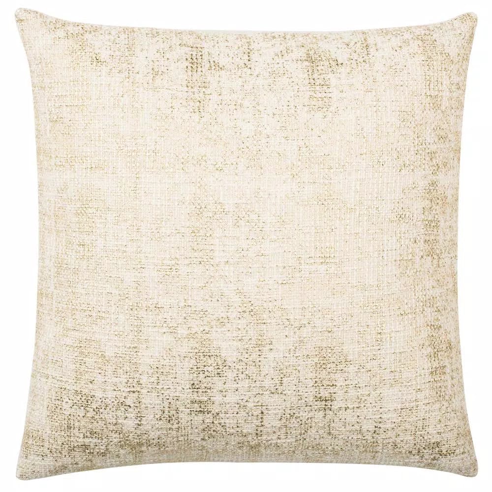 Safavieh Golden Cream Solid Down Alternative 20 in. x 20 in. Square Throw Pillow