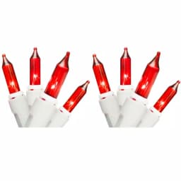 Unbranded Brite Star Professional Series 100-Light Red Mini Light Set with White Wire (Set of 2) thumbnail 1