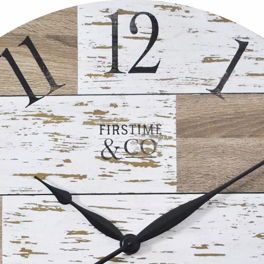 FirsTime and Co. Harper Pallets 27 in. Rustic Wall Clock