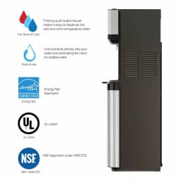 Brio Tri-Temp 2-Stage Bottleless Water Cooler with UV Self-Cleaning and Filtration, Stainless Steel thumbnail 5