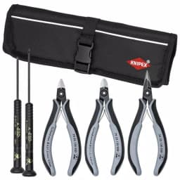 KNIPEX 5-Piece ESD Precision Electronic Tool Set with Electrostatic Discharge Protection thumbnail 1