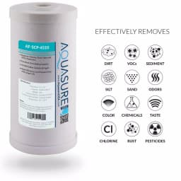 Aquasure Fortitude 25-Micron Dual Purpose Sediment and Carbon Whole House Water Filter, 10 in. thumbnail 2