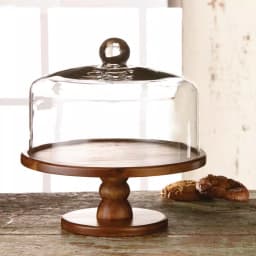 American Atelier Madera 9 in. Clear Glass Pedestal Cake Stand thumbnail 2