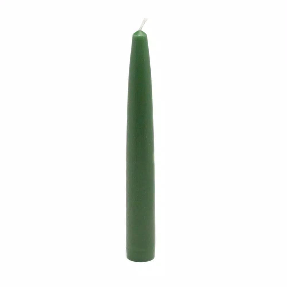 Zest Candle 6 in. Hunter Green Taper Candles, Set of 12