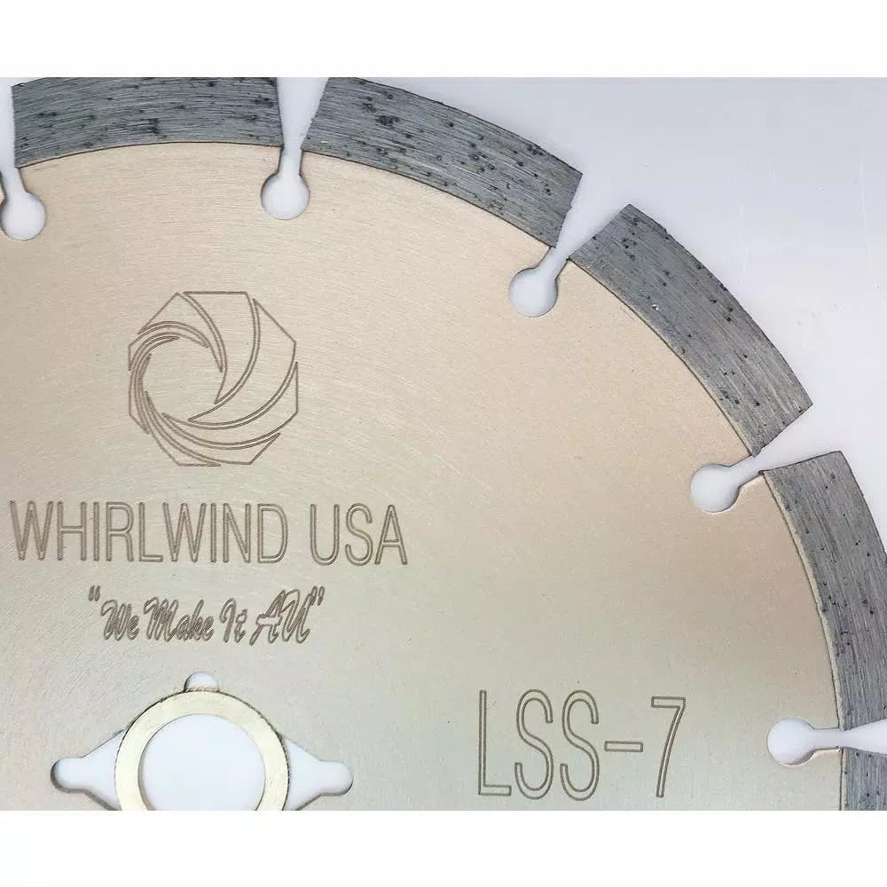 Whirlwind USA 7 in. Segmented Diamond Blade for Concrete, Stone, Brick, and Masonry