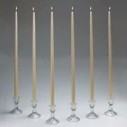 Light In The Dark Shop A Candle 24 in. Ivory Taper Candles, Set of 12 - Dripless & Clean Burning thumbnail 1