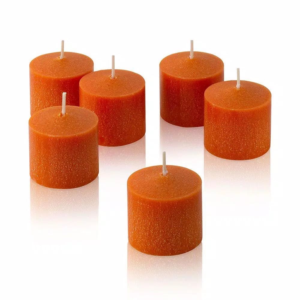 Light In The Dark Orange Unscented Votive Candles, 10 Hour Burn Time (Set of 72)
