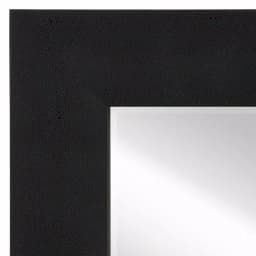 Unbranded Large 48x48 Square Black Faux Shagreen Modern Accent Mirror with Hooks thumbnail 2