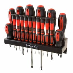 Stalwart 18-Piece Screwdriver Set with Magnetic Tips and Wall Mountable Rack thumbnail 1