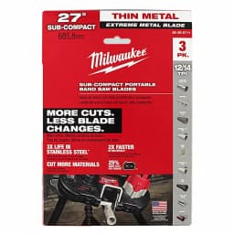 Milwaukee 27 in. Extreme Thin Metal 12/14 TPI Band Saw Blades, 3-Pack thumbnail 4
