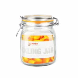 Home Basics 34 oz. Medium Glass Pickling Jar with Airtight Metal Latch Lid thumbnail 1