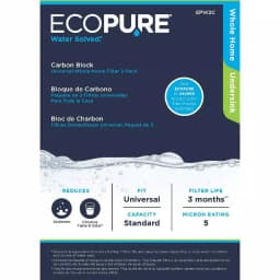 EcoPure Universal Fit Carbon Block Whole House Water Filter Replacement (2-Pack) thumbnail 3