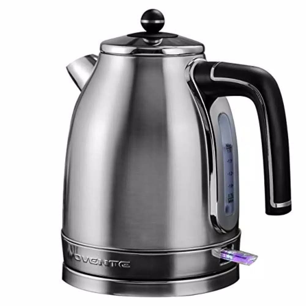 Ovente KS777 1.7L Stainless Steel Electric Kettle, 1500W Rapid Boil with Auto Shut-Off