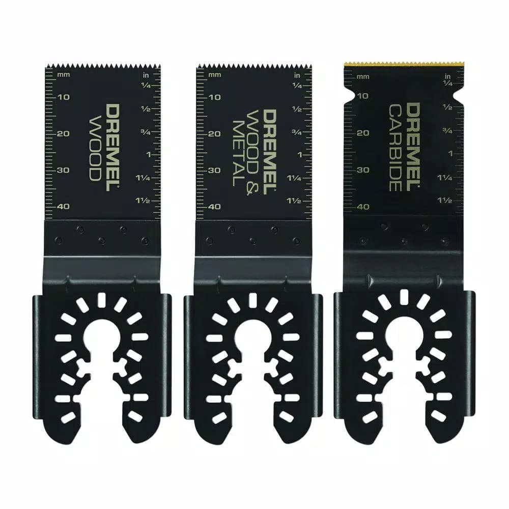 Dremel Multi-Max 1-1/4 in. Universal Oscillating Tool Flush Cut Blade Variety Pack, 3-Piece