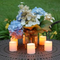 LUMABASE LED Amber Battery Operated Mini Pillar Candles, Set of 6, Flameless Flickering Lights thumbnail 7