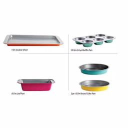 Gibson Color Splash Lyneham 5-Piece Carbon Steel Bakeware Set thumbnail 2
