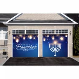 My Door Decor 7 ft. x 8 ft. Hanukkah Menorah Garage Door Mural Banner thumbnail 2