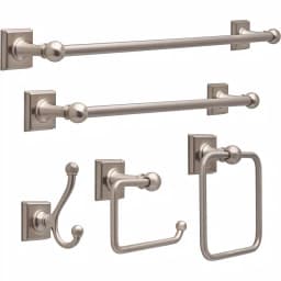 Delta Teague Double Towel Hook, SpotShield Brushed Nickel thumbnail 2