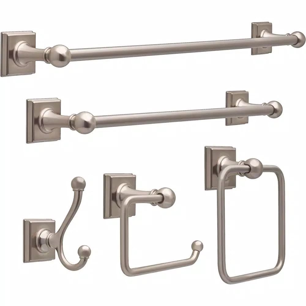 Delta Teague Double Towel Hook, SpotShield Brushed Nickel