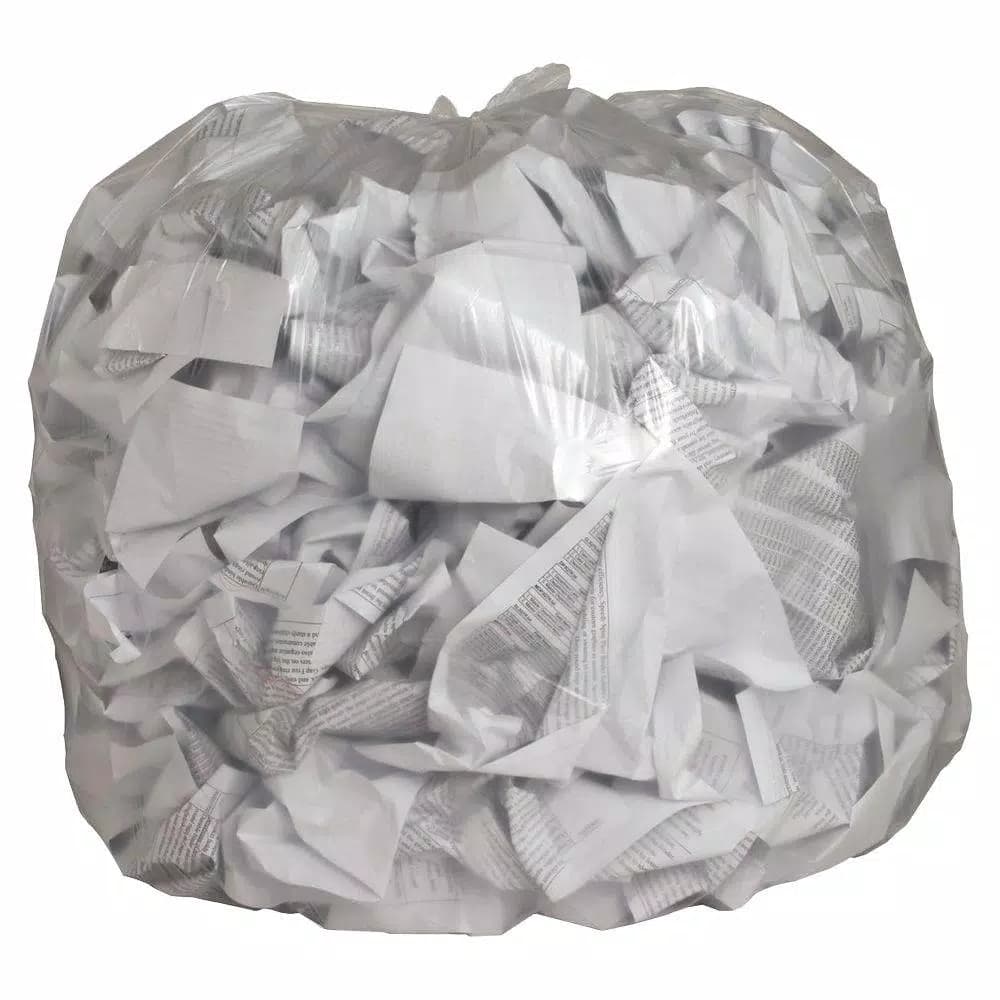 Genuine Joe 45 Gallon Clear Trash Can Liners, 0.6 Mil, 250-Count
