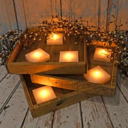 LUMABASE LumaLite Luminaria Lights, 6-Count Amber Flickering LED Battery Operated Flameless Candles thumbnail 2