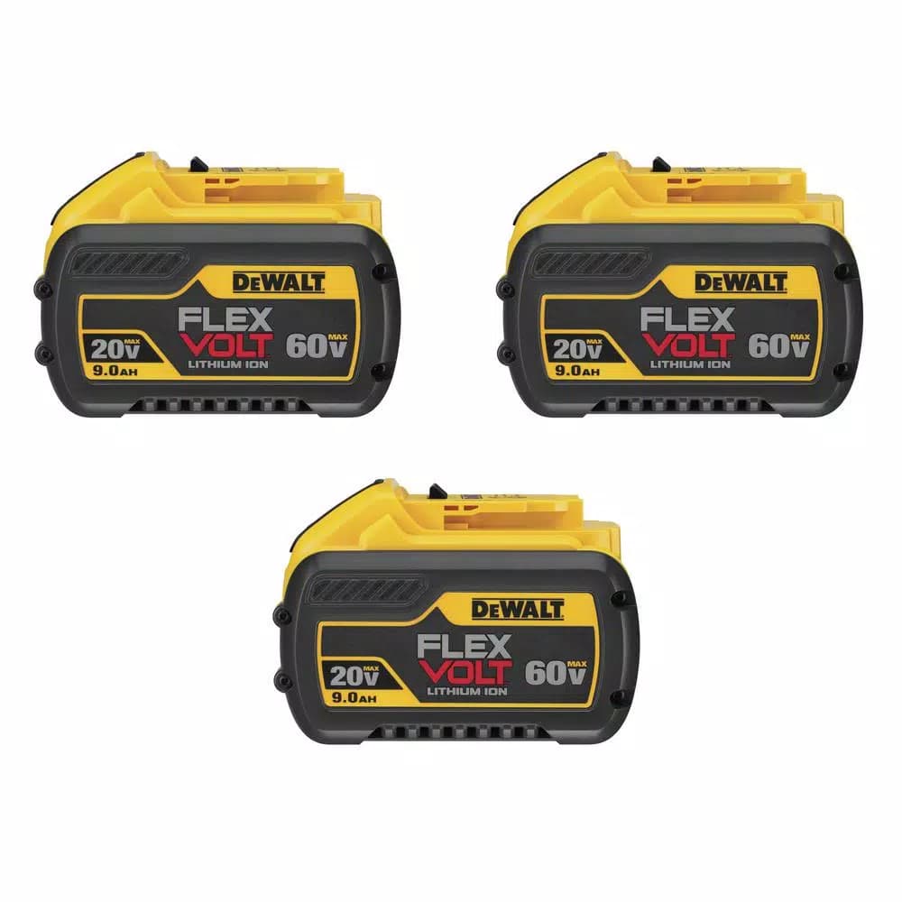 DEWALT FLEXVOLT 20V/60V MAX Lithium-Ion 9.0 Ah Battery Pack (3-Pack)