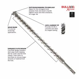 Bosch Bulldog Xtreme 3/8 in. x 16 in. SDS-Plus Carbide Rotary Hammer Drill Bit thumbnail 2